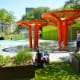 Water features in children’s play area