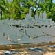 Steel cutout form of Houston by Paul Hester