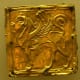 Found in the same rubbish heap as the gold and ivory Apollo and Artemis, this hammered gold griffin probably adorned a belt or clothes of the statue of a god. These damaged discards came from eastern cities-- some probably came from King Croesus!