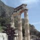 The sanctuary of Athena Pronaia ("in front of the sanctuary") is on the slopes below the Sanctuary of Apollo. There's hints that Gaia was worshipped here before Apollo and Athena came on the scene.