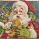 Vintage Santa graphics: Santa and his toy bounty