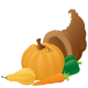 Thanksgiving cornucopia clip art