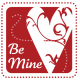 Be Mine stamp free Valentine's Day clip art
