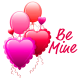 Valentine's Day balloon clip art "Be Mine"