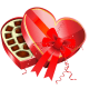Valentine's Day box of chocolates clip art