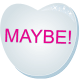 Valentines clip art: Maybe! blue candy heart