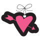 Valentine tags: Heart and arrow