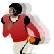 Running football player clip art