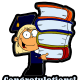 Caucasian girl graduation clip art