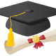 free graduation cap and diploma clip art