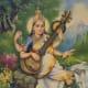goddess Saraswathi-The goddess of knowledge and wisdom.Observe the grace in her face