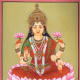 An artwork dipicting Lakshmi-the Hindu goddess for wealth