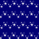 white stars Christmas scrapbook paper -- blue background