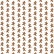 Gingerbread men Christmas scrapbook paper -- white background