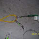 Another picture of floater and hook clipped on the poly rope.