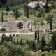 Distant view of the Sanctuary of Apollo at Delphi