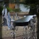 Skeletons Walking Out Of A Graveyard. I'm going to do this next year in my yard.