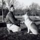 My dad and Sheba our German Shepherd