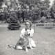 My mother and Sheba our German Shepherd