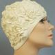 white swim cap