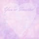 Pink and purple heart and flowers free valentine party invitation -- "You're Invited"