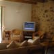 The living area has TV, video and CD player.
