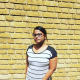 Near a yellow brick wall