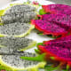 Slices of dragon fruit