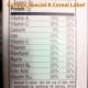 Cereal label