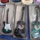 Miniature guitars in box