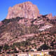 View of our lodging in the Chisos Mountains of Big Bend National Park with Casa Grande looming overhead.