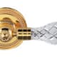 Door hardware cut crystal and brass French lever style