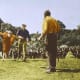 The Showdown, Sean (John Wayne) tossed Mary Kate (Maureen O'Hara) at Squire (Victor McLaglen).