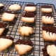 Allow the chocolate to harden before placing the cookies into the jar.