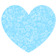 Light blue floral heart clipart