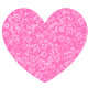 Pink floral heart clip art