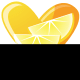 Lemon heart clip art image