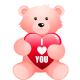 Teddy bear with "I Love You" heart clip art image