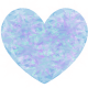 Blue and purple patterned heart image