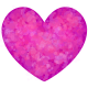 Pink and purple patterned heart image