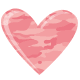 Camouflage patterned heart