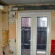 New door installed, during the renovations.