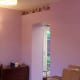 View from dining room on completion of the kitchen.