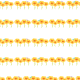 Cheerful sunflowers free scrapbook paper -- small flower rows