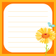Cheerful sunflower scrapbook journaling card