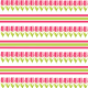 Flower scrapbook paper: Rows of magenta tulips with magenta and green stripes