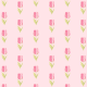 Free flower scrapbook paper: Rows of medium pink tulips on pale pink background