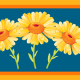 Cheerful sunflower scrapbook border