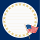Military images: Scrapbook journaling card with gold stars and American flag