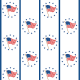 Military scrapbook supplies: Flying flags in blue star circles and blue vertical stripes